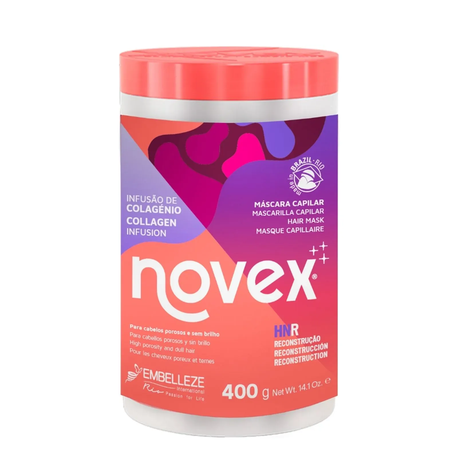 Kit Novex Infusão de Colagénio Creme de Tratamento 400g + Recarga 40g