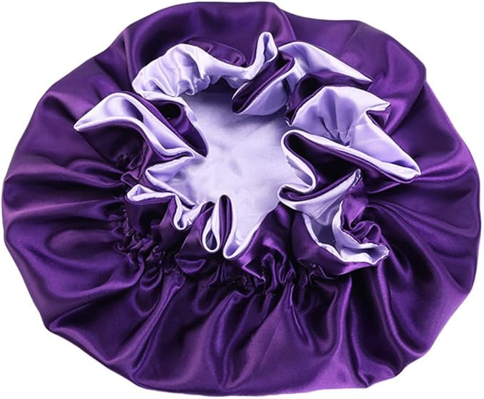 Touca de Cetim Dupla Face - Roxo e Lilás