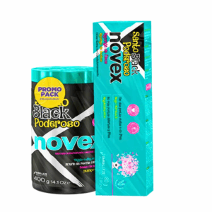 Novex Santo Black Poderoso Máscara 400 g + Recarga 80 g (Promo Pack)