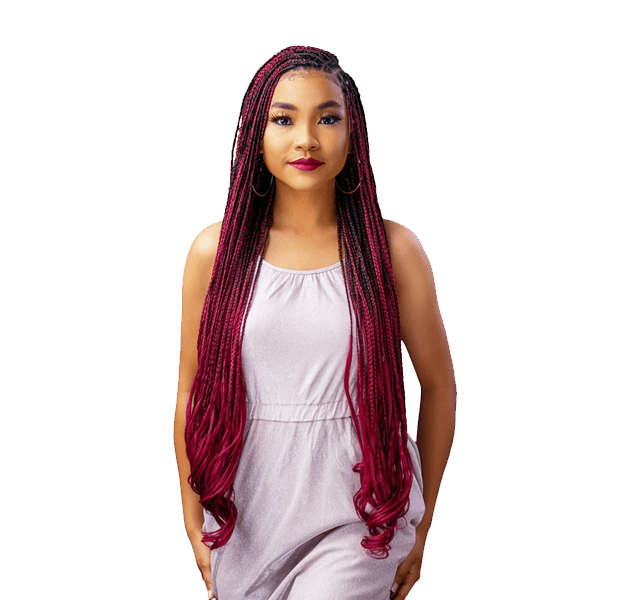 Darling X-Pression Trança Sintética 1/900 84 cm Raiz Preta/Vermelho