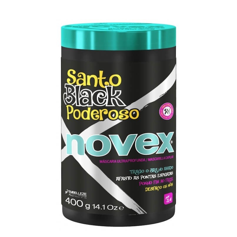 Novex Santo Black Poderoso Máscara 400 g + Recarga 80 g (Promo Pack)