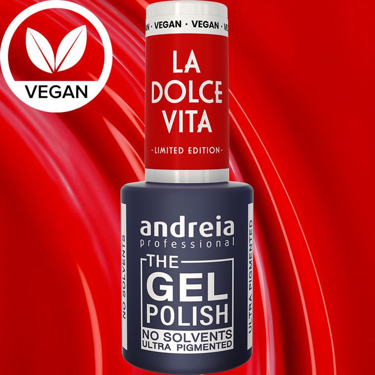 Andreia Professional The Gel Polish La Dolce Vita DV3 – Vermelho Intenso (Edição Limitada)