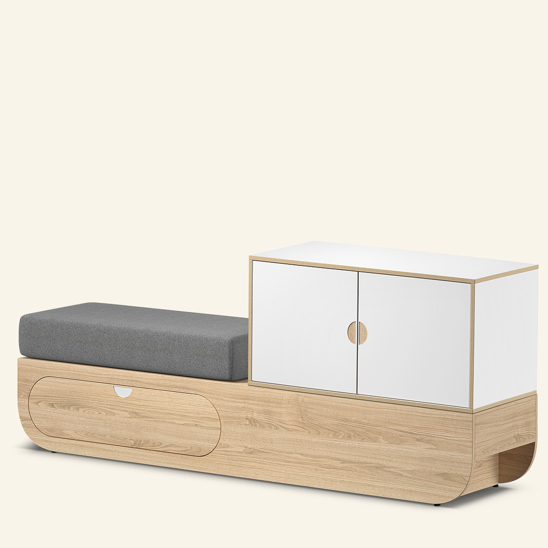 Naggura Banco Mudança Ikon Armário Carvalho