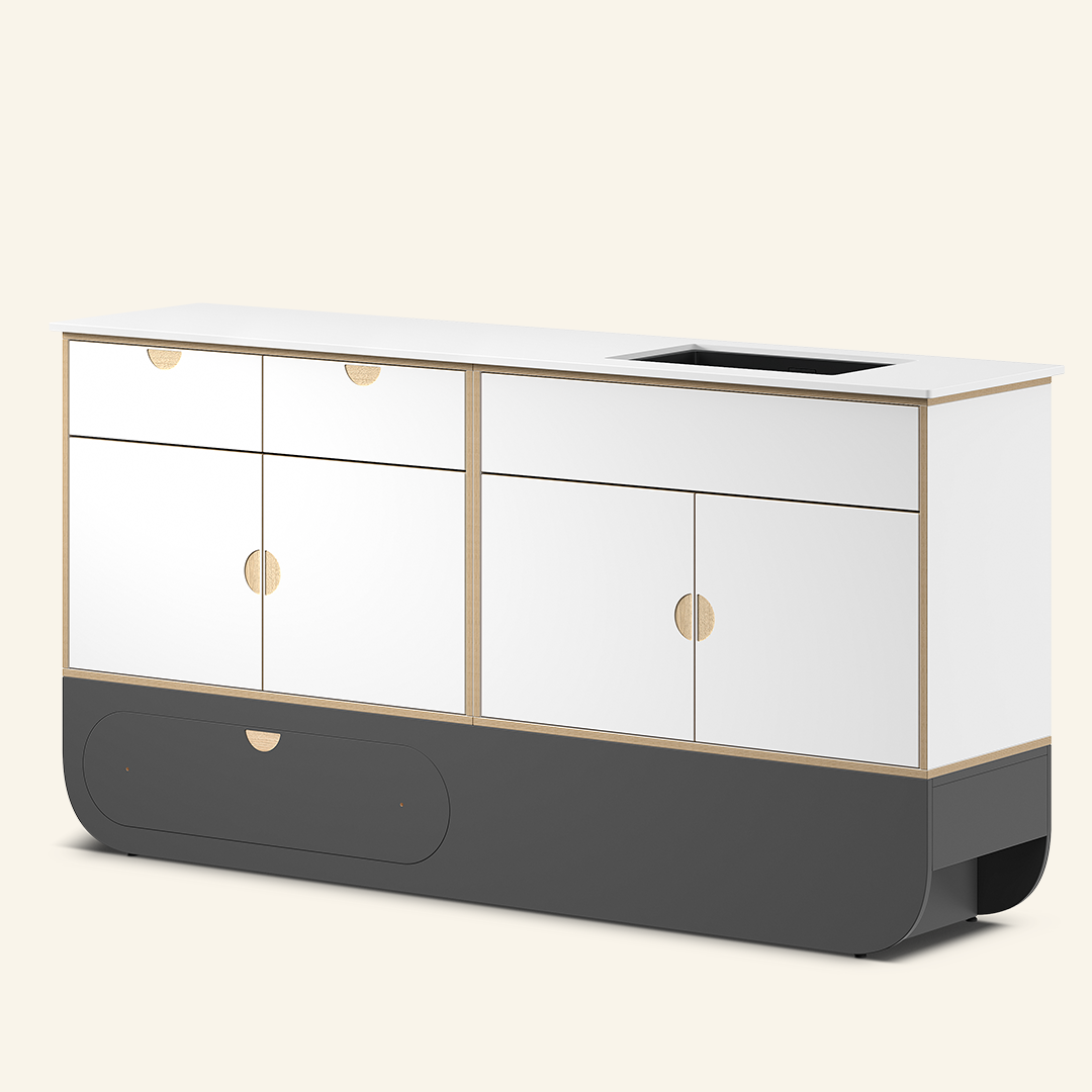 Naggura Módulo Higiene L Inox Cinzento