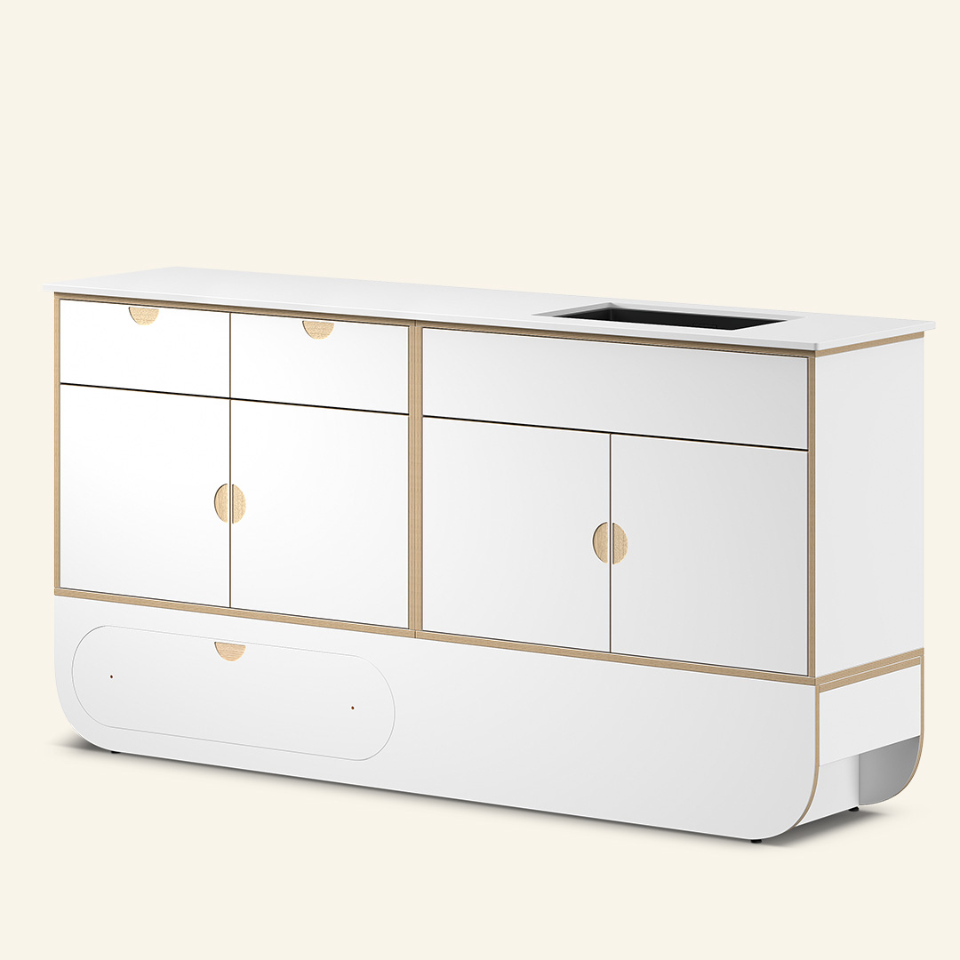 Naggura Módulo Higiene L Inox Branco