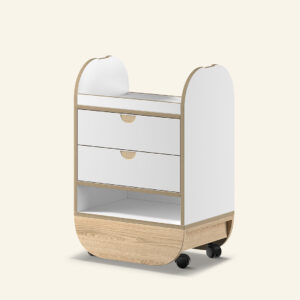 Naggura Carro Apoio Gavetas Carvalho