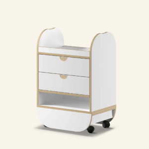 Naggura Carro Apoio Gavetas Branco