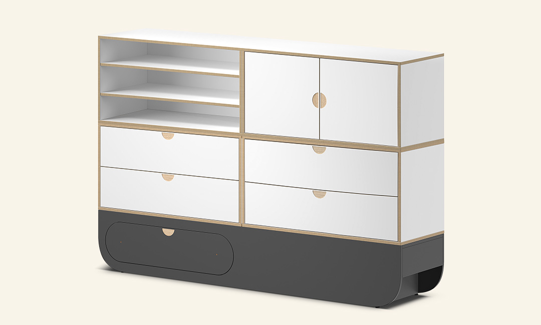 Naggura Sideboard Ikon 4M Modular Cinzento - Imagen 3