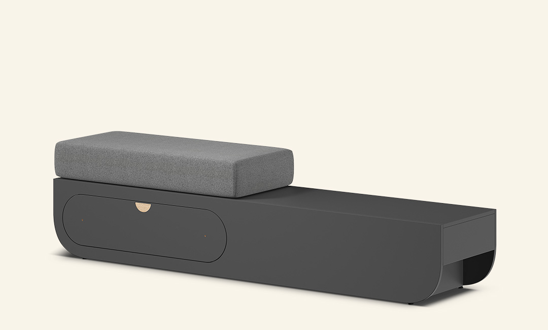 Naggura Banco Ikon L Individual Push to Open Cinzento - Imagen 4