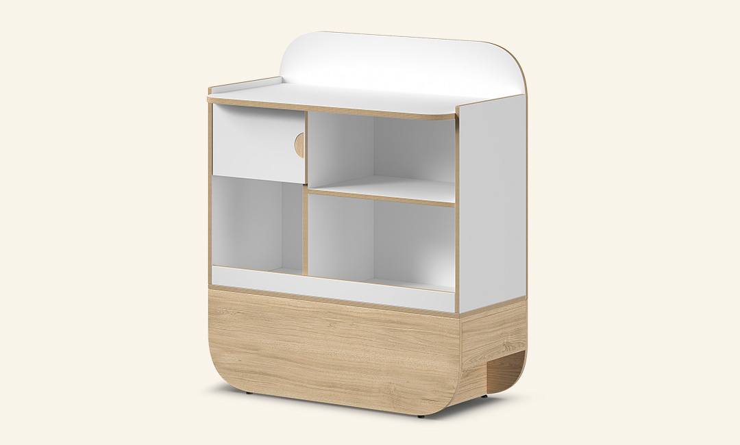 Naggura Balcão Receção Ikon S Carvalho - Imagen 5