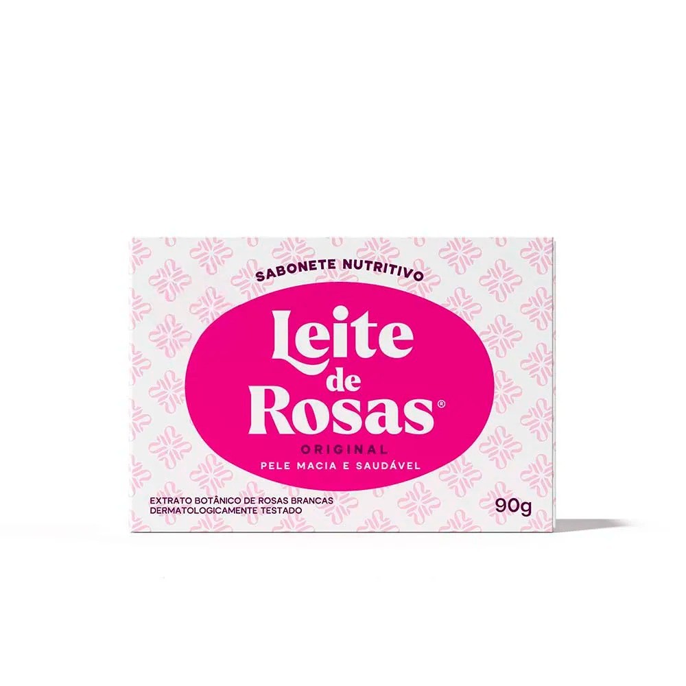Leite de Rosas Sabonete em Barra Tradicional 90 g - Imagen 2