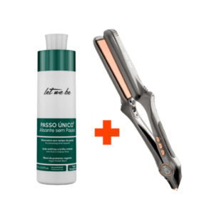 Let Me Be Kit Alisante Sem Pausa Orgânico 1L + MQ Professional Prancha de Titânio PRO480 250ºC