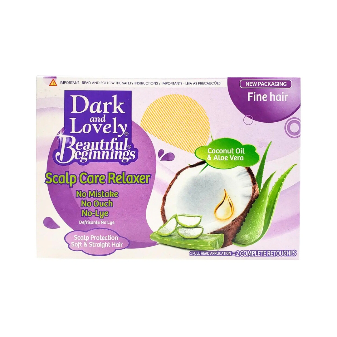 Dark & Lovely Beautiful Beginnings Kit Desfrisante No Lye Cabelo Fino Criança – Kit Completo