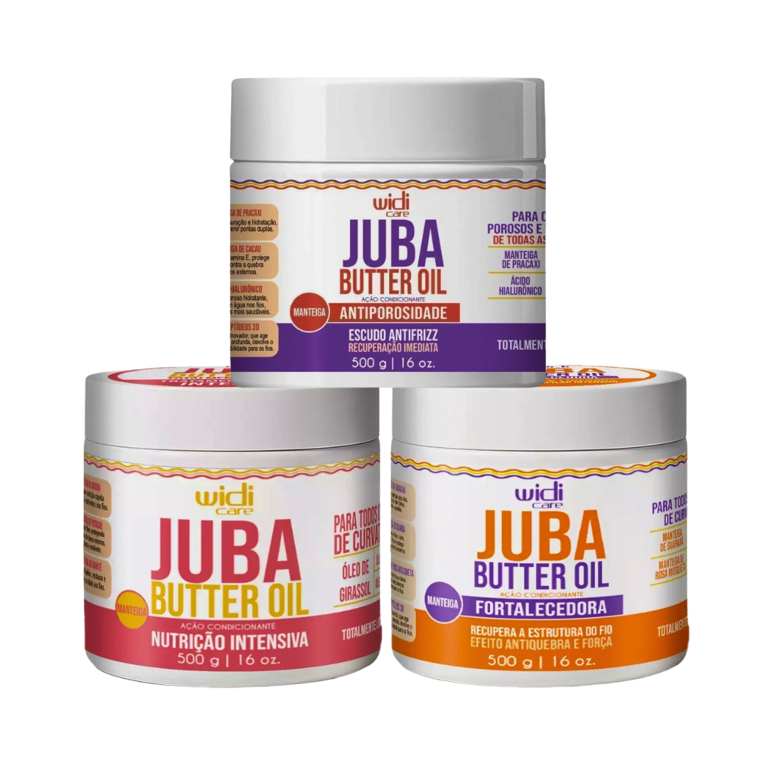 Widi Care Juba Butter Oil Trio – Antiporosidade, Fortalecedora e Nutritiva (3x500g)