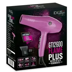 ID Italian GTI 2600 Flame Plus Secador de Cabelo 2200W – Rosa - Image 3