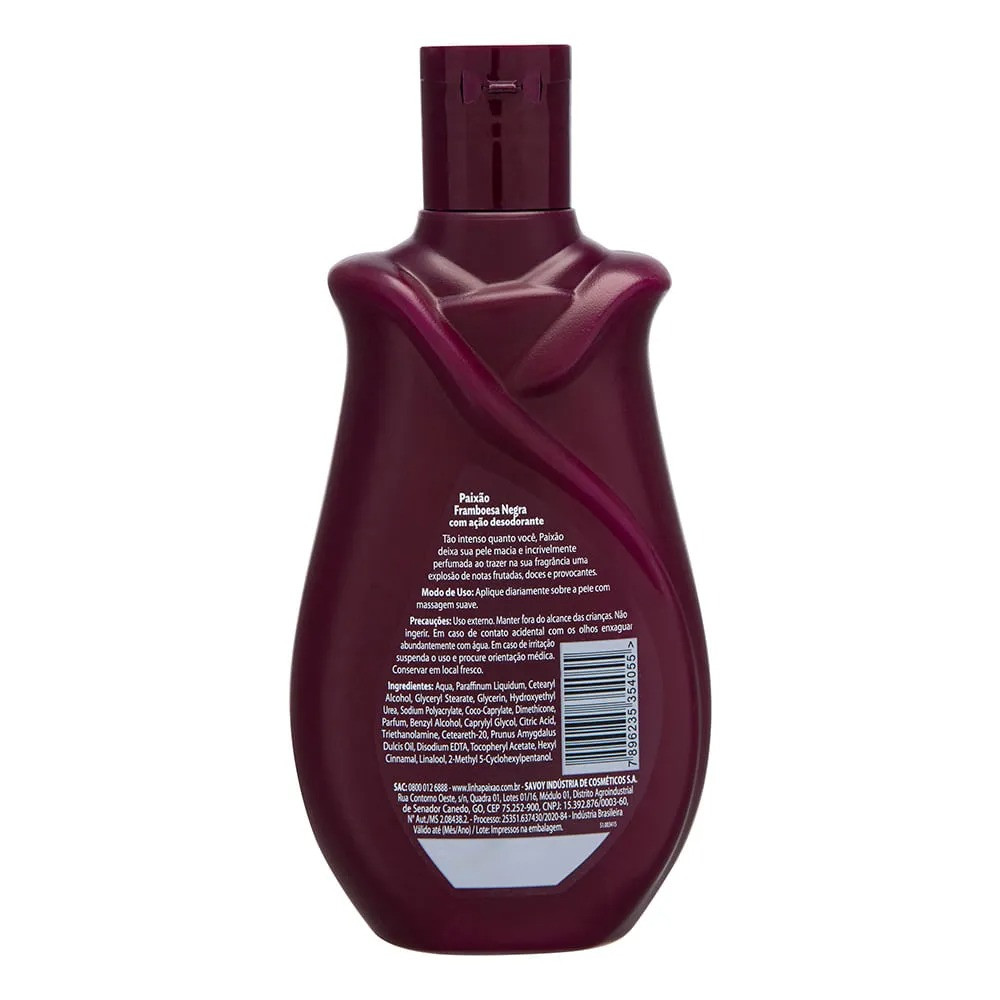 Paixão Loção Deo Hidratante Framboesa Negra 200 ml