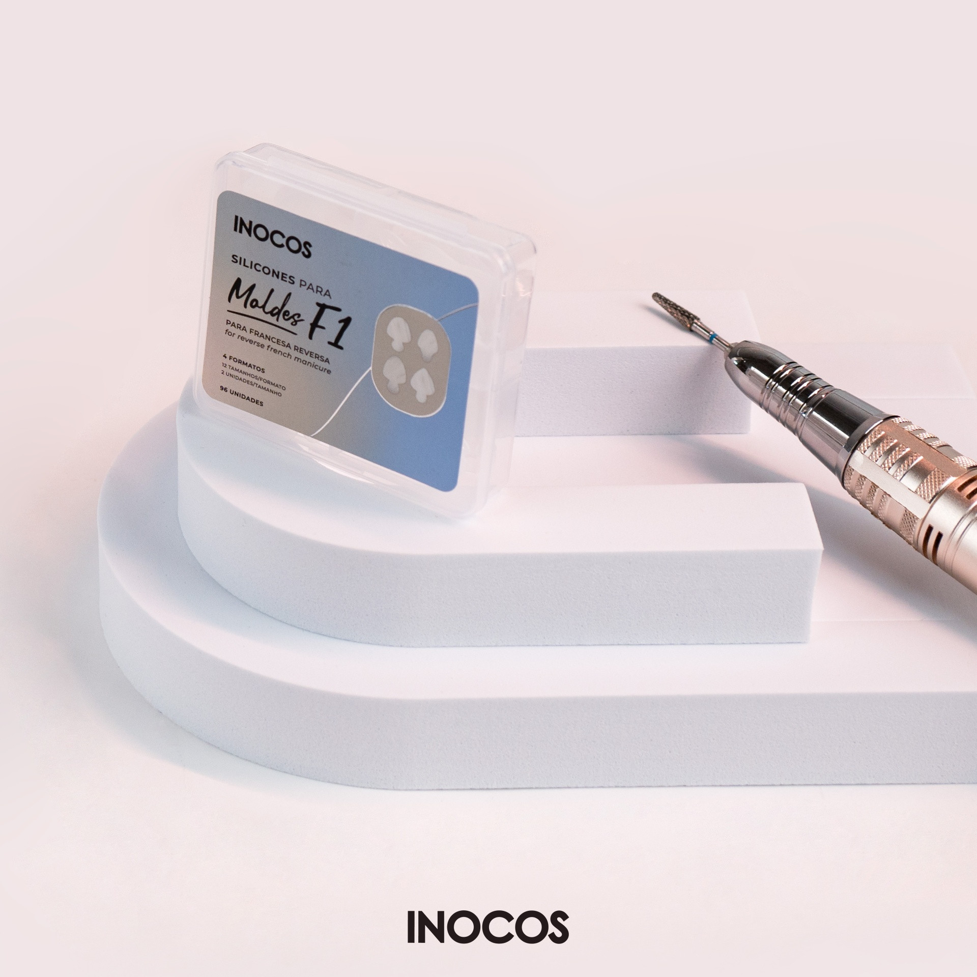 Inocos Moldes F1 em Silicone para Unhas Multi-Tamanhos