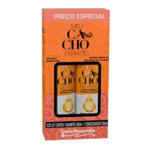 Gota Dourada Kit Meu Cacho Perfeito Óleo de Argan e Queratina Shampoo + Condicionador 2x300ml