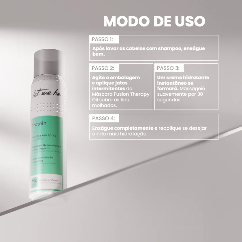 Let Me Be Spray Protein Mask Tratamento Reconstrutor 150ml