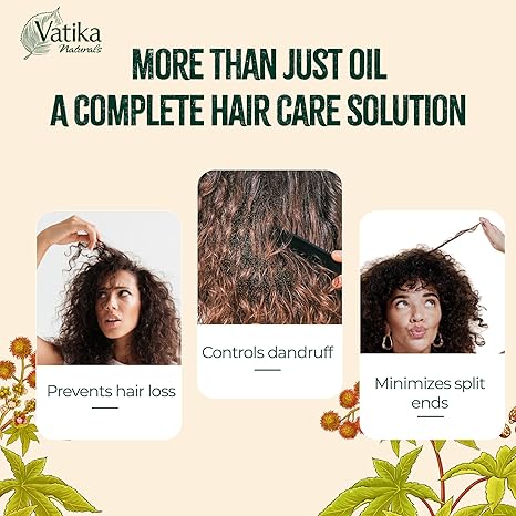 Vatika Naturals Curls Óleo Capilar de Rícino Restaurador 100ml