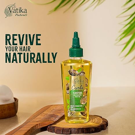 Vatika Naturals Curls Óleo Capilar de Rícino Restaurador 100ml
