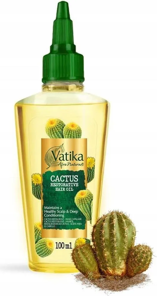 Óleo Capilar Cacto Restaurador 100ML Vatika Afro Naturals