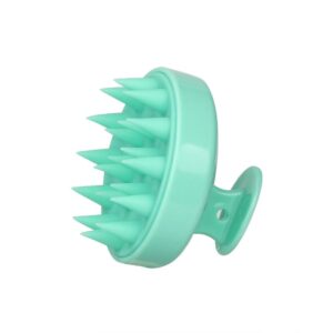 Escova de Silicone Macio Massageadora do Couro Cabeludo – Verde Claro