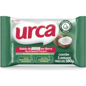 Urca Sabão de Coco em Barra Tipo Artesanal Premium 180g