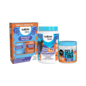 Salon Line Kit Definição Natural Lavagem e Finalização 3 Itens