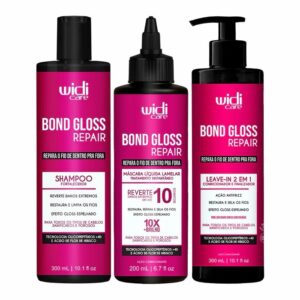 Widi Care Kit Bond Gloss Repair Reparação Capilar Shampoo 300ml + Máscara Lamelar 200ml + Leave-In 300ml