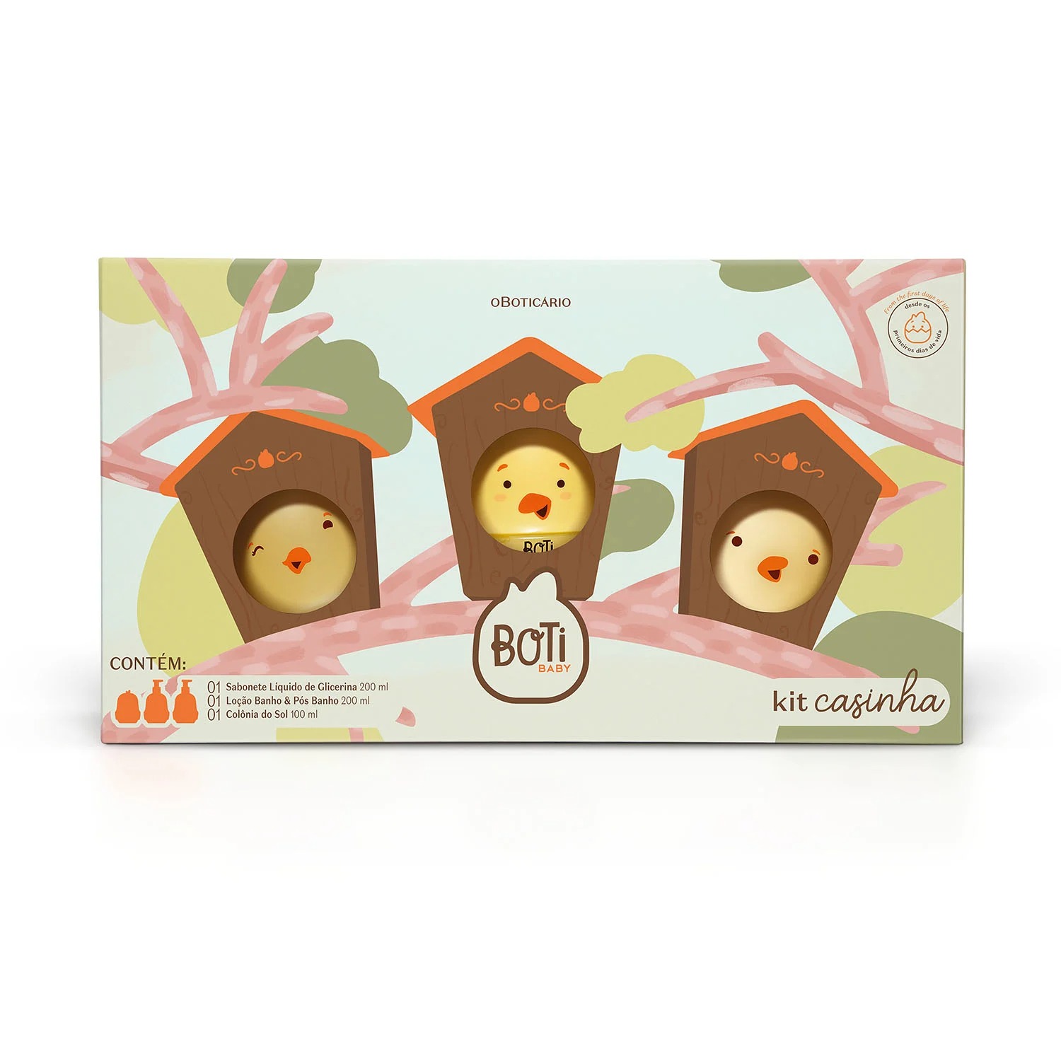 O Boticário Coffret Boti Baby Colónia do Sol 100ml + Sabonete Líquido 200ml + Loção 200ml