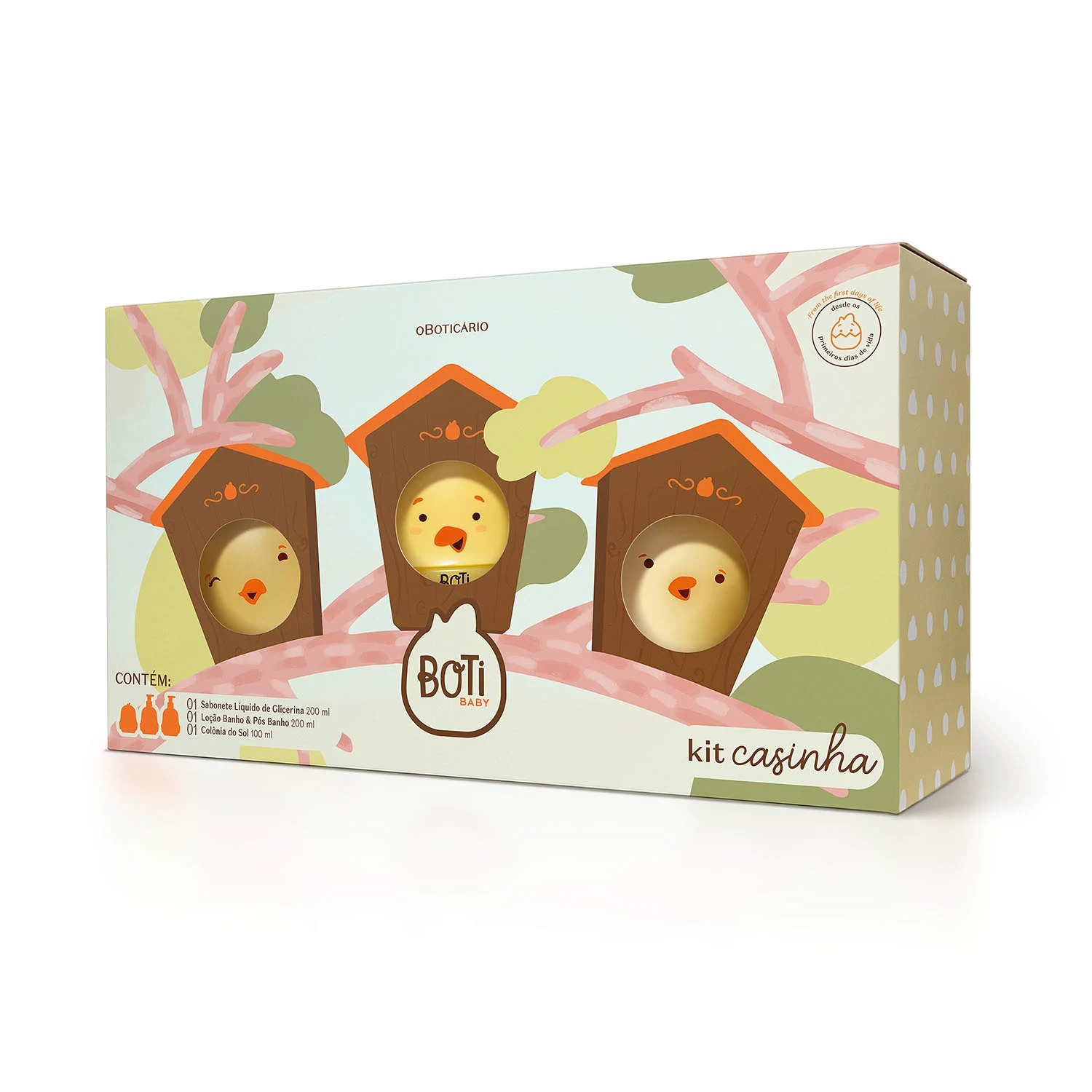 O Boticário Coffret Boti Baby Colónia do Sol 100ml + Sabonete Líquido 200ml + Loção 200ml
