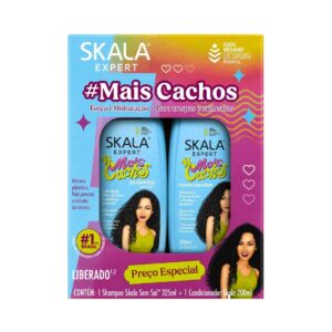 Skala Expert #MaisCachos Kit Shampoo Sem Sal e Condicionador 325ml + 200ml