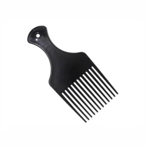 Professional Pente Plástico Garfo Simples Preto