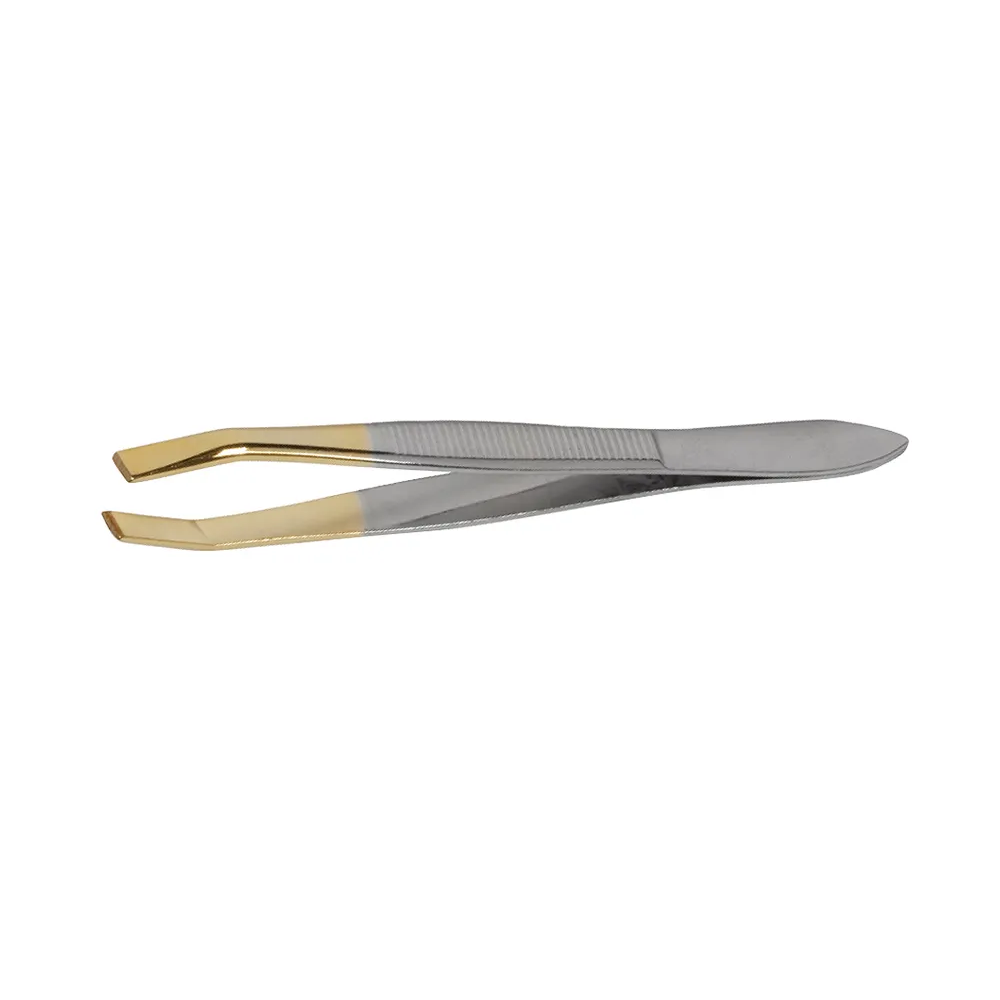 Baruffaldi Pinça Reta Dourada 8 cm