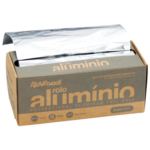 RickiParodi Rolo de Alumínio para Madeixas Prata 12 cm 300 g
