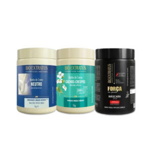Bio Extratus Kit Cronograma Capilar Neutro, Cachos & Crespos e Força com Pimenta 3x1Kg