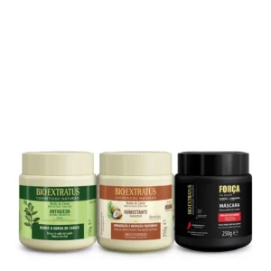 Bio Extratus Kit Cronograma Força e Crescimento Capilar 3x250g