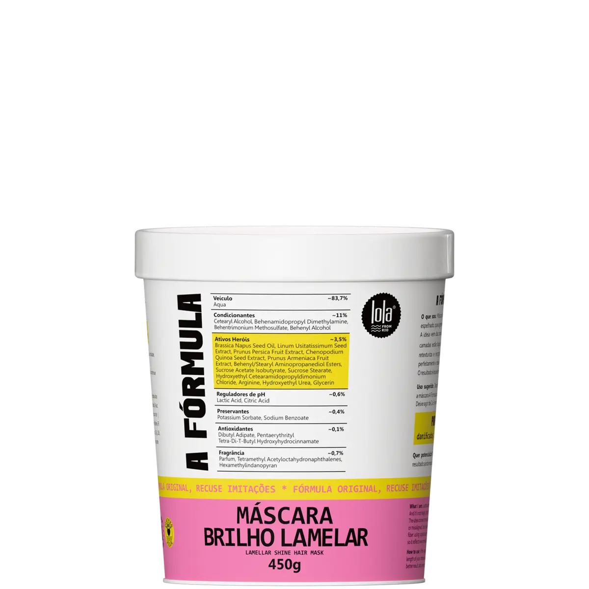 Lola Cosmetics A Fórmula Máscara Brilho Lamelar 450g