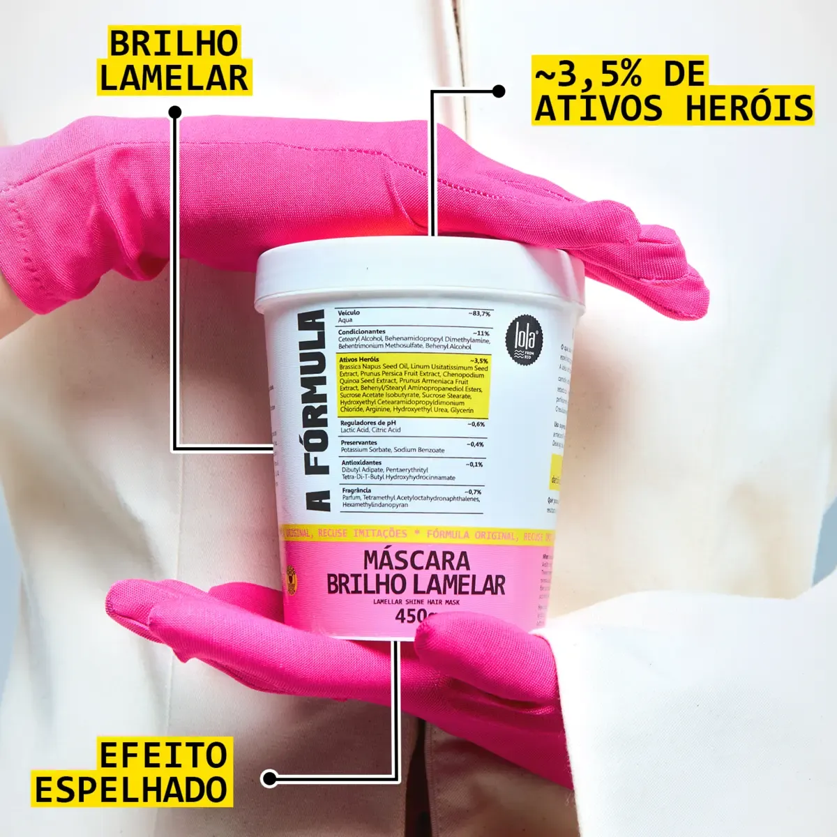 Lola Cosmetics A Fórmula Máscara Brilho Lamelar 450g