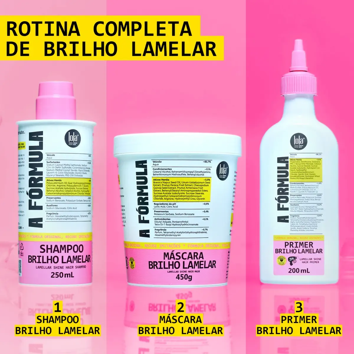 Lola Cosmetics A Fórmula Máscara Brilho Lamelar 450g